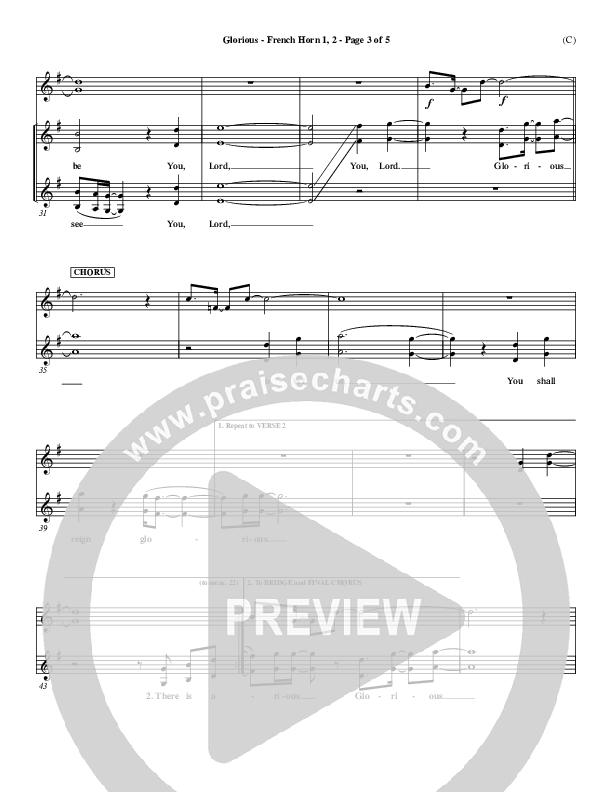 Glorious French Horn 1/2 (Chris Tomlin)