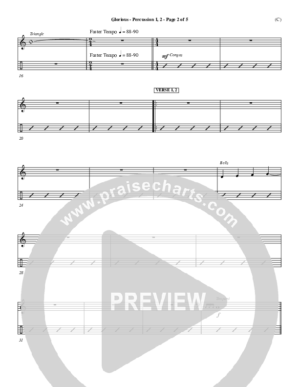 Glorious Percussion 1/2 (Chris Tomlin)