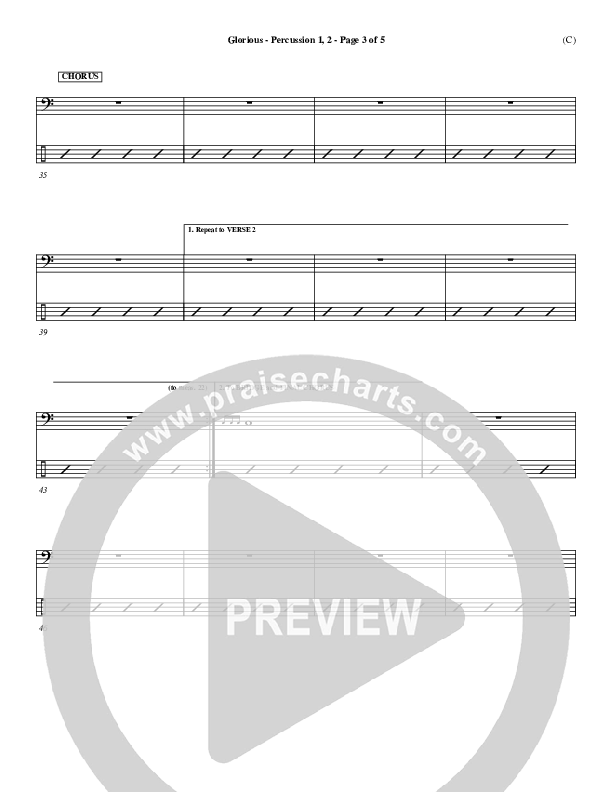 Glorious Percussion 1/2 (Chris Tomlin)