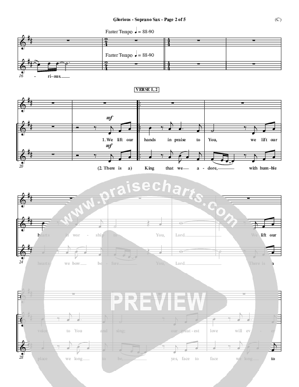 Glorious Soprano Sax (Chris Tomlin)