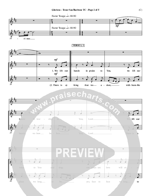 Glorious Tenor Sax/Baritone T.C. (Chris Tomlin)