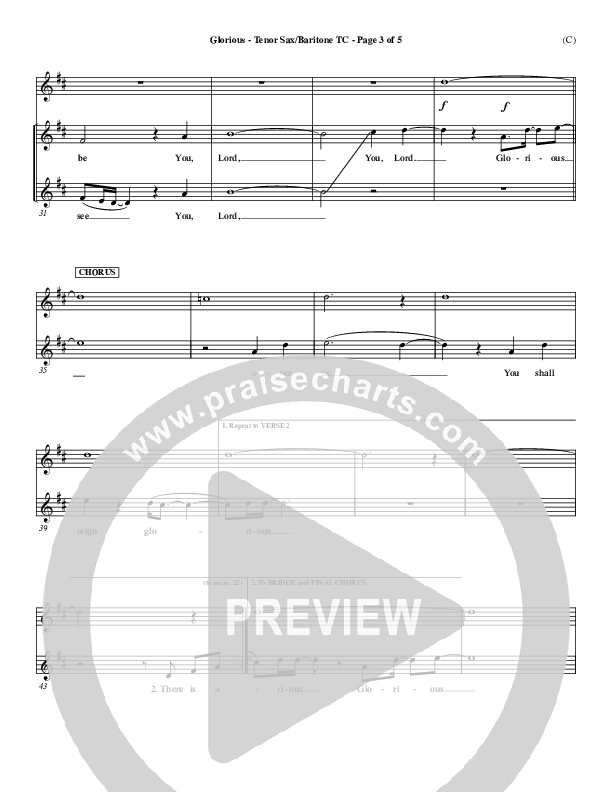 Glorious Tenor Sax/Baritone T.C. (Chris Tomlin)