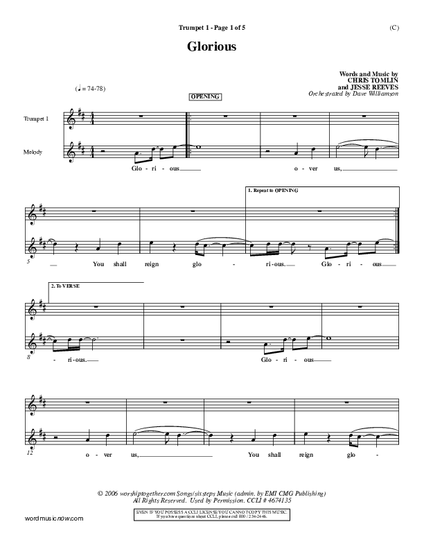 Glorious Trumpet 1 (Chris Tomlin)