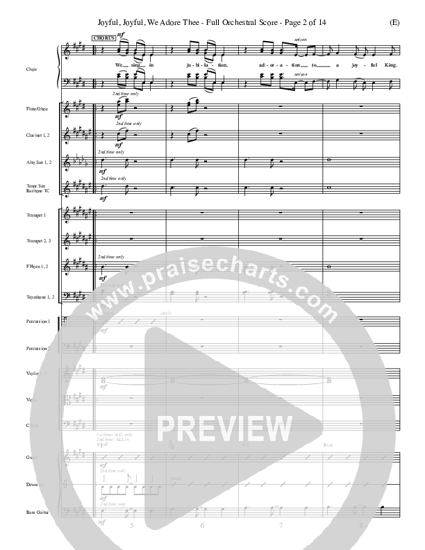 Joyful Joyful We Adore Thee Conductor's Score (Charlie Hall)