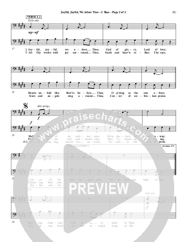 Joyful Joyful We Adore Thee Contrabass (Charlie Hall)