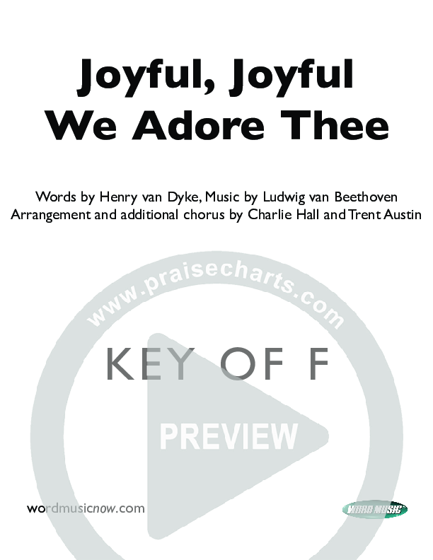 Joyful Joyful We Adore Thee Cover Sheet (Charlie Hall)