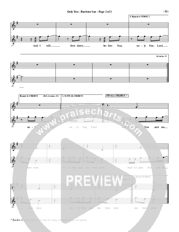 Only You Bari Sax (David Crowder)