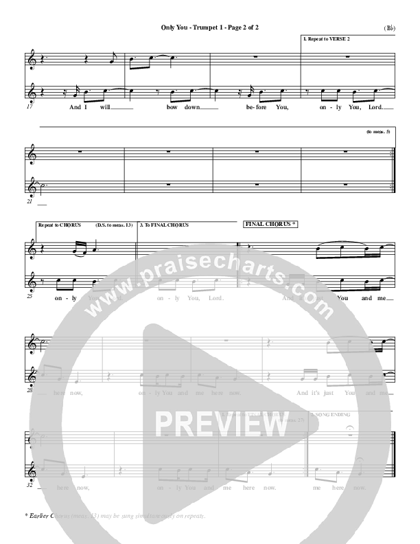 Only You Trumpet 1 (David Crowder)