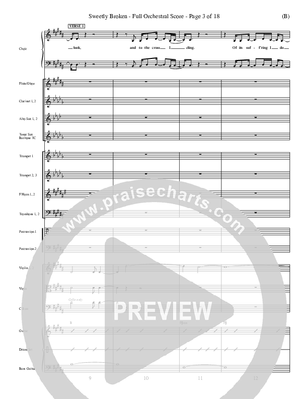 Sweetly Broken Conductor's Score (Jeremy Riddle)