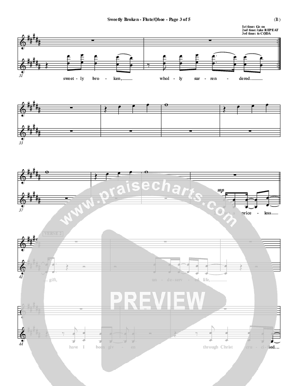 Sweetly Broken Flute/Oboe (Jeremy Riddle)