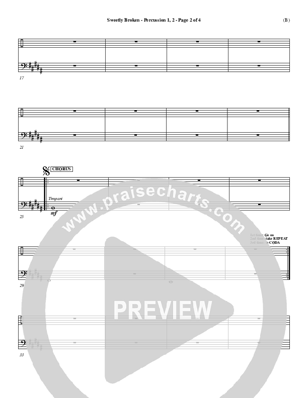 Sweetly Broken Percussion 1/2 (Jeremy Riddle)