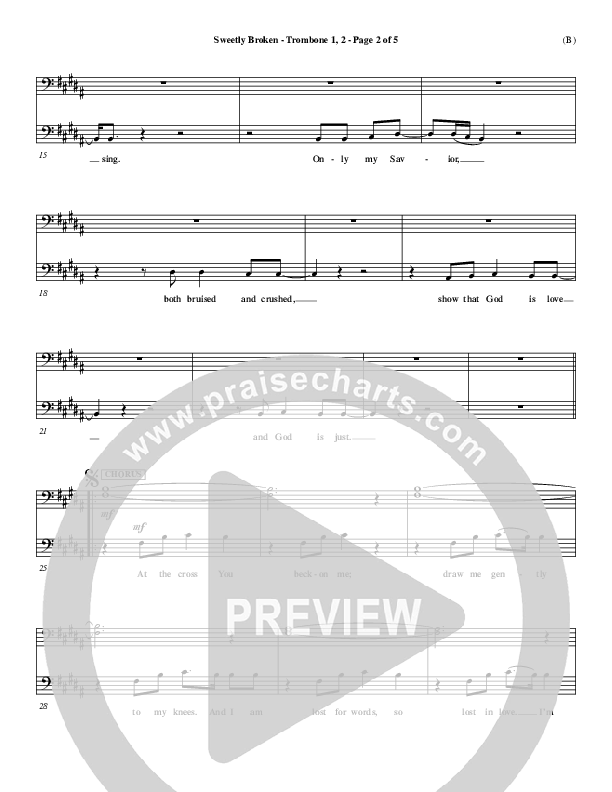 Sweetly Broken Trombone 1/2 (Jeremy Riddle)