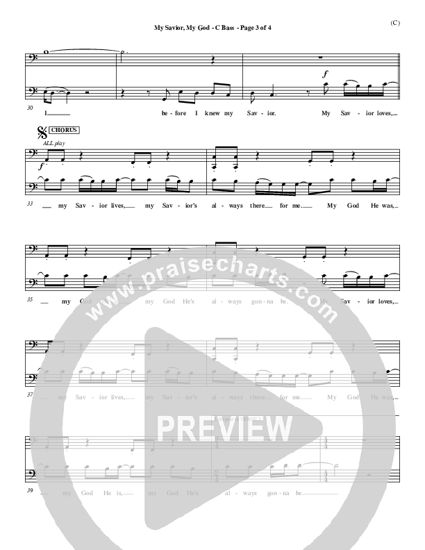 My Savior My God Contrabass (Aaron Shust)