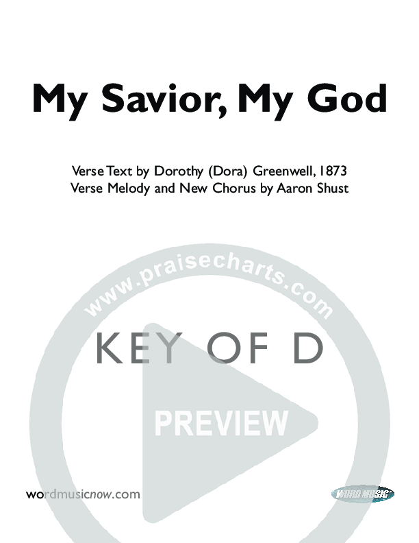 My Savior My God Cover Sheet (Aaron Shust)