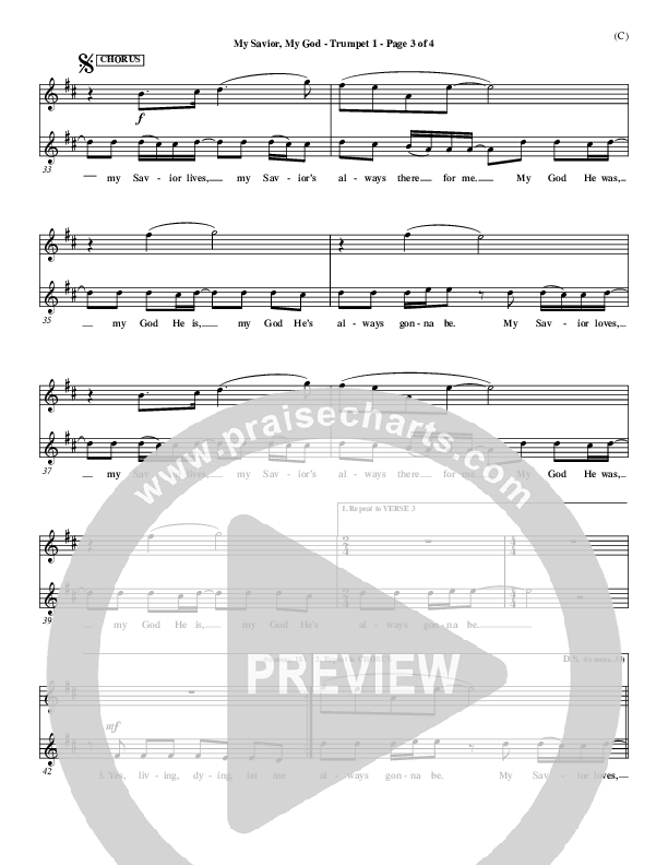 My Savior My God Trumpet 1 (Aaron Shust)