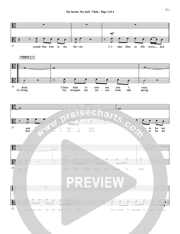 My Savior My God Viola (Aaron Shust)