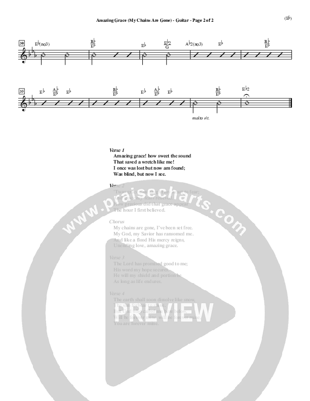 Amazing Grace (My Chains Are Gone) Rhythm Chart (Chris Tomlin)