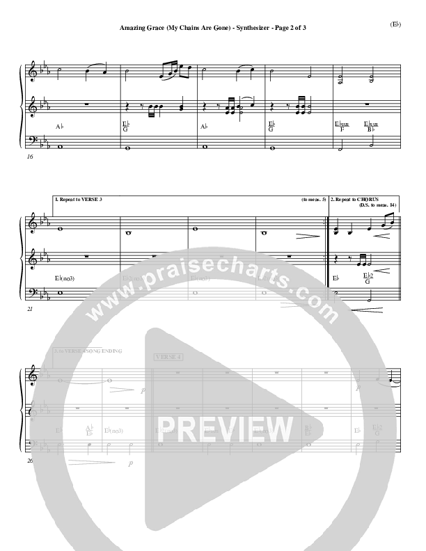 Amazing Grace (My Chains Are Gone) Synth (Chris Tomlin)