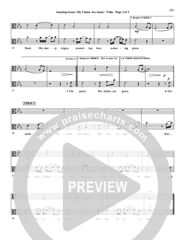 Amazing Grace (My Chains Are Gone) Viola (Chris Tomlin)