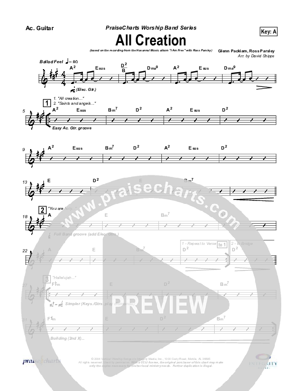 All Creation Rhythm Chart (New Life Worship)