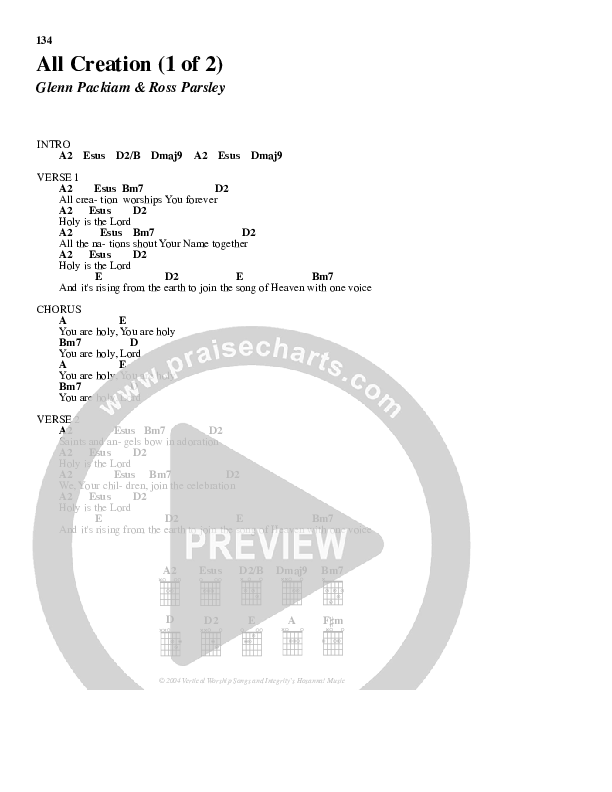 All Creation Chord Chart (New Life Worship)