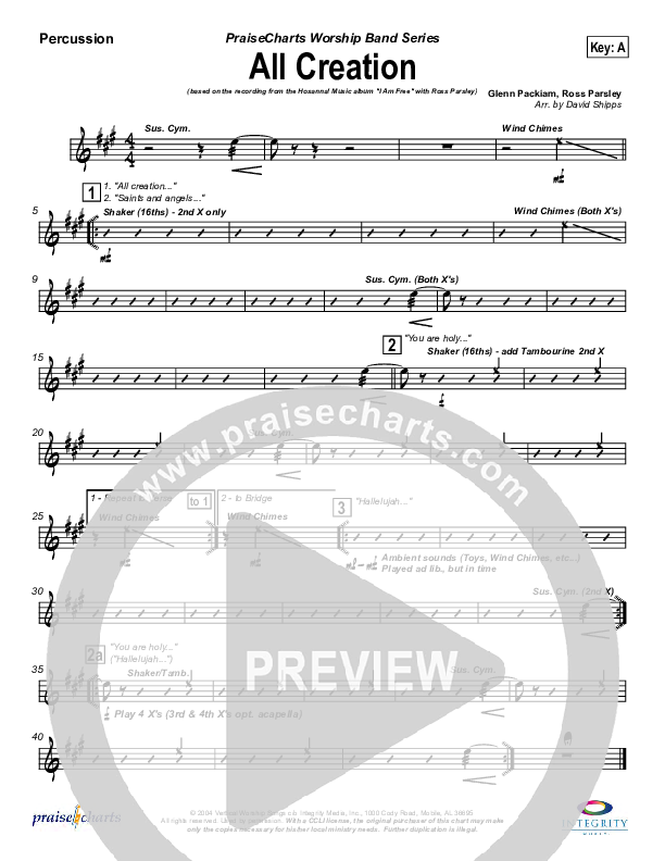 All Creation Percussion (New Life Worship)