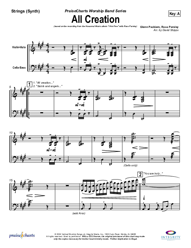 All Creation Synth Strings (New Life Worship)