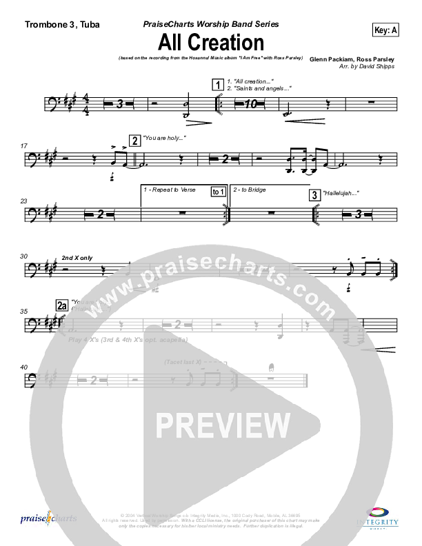 All Creation Trombone 3/Tuba (New Life Worship)