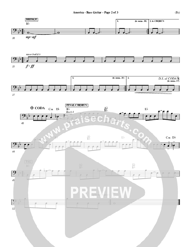 America Rhythm Chart (Chris Tomlin)