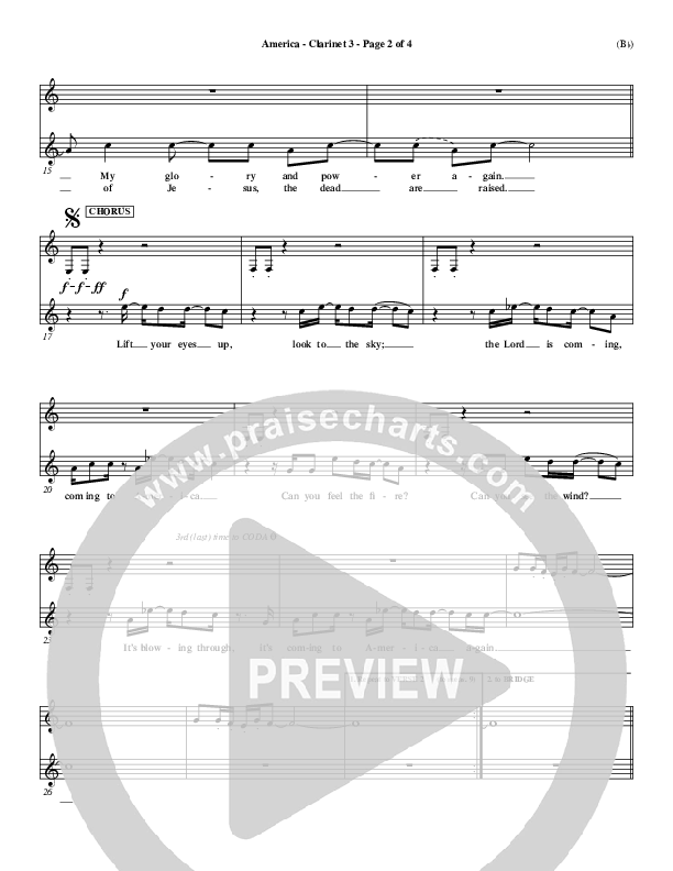 America Clarinet 3 (Chris Tomlin)