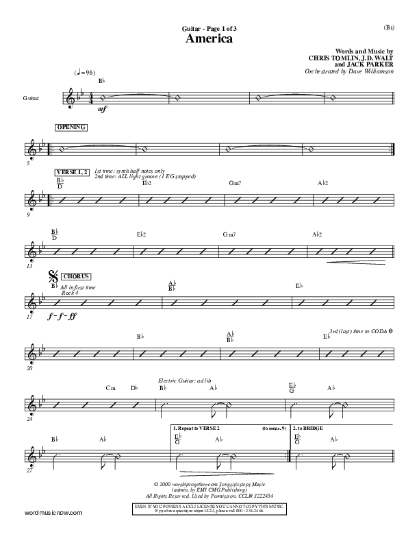 America Guitar (Chris Tomlin)