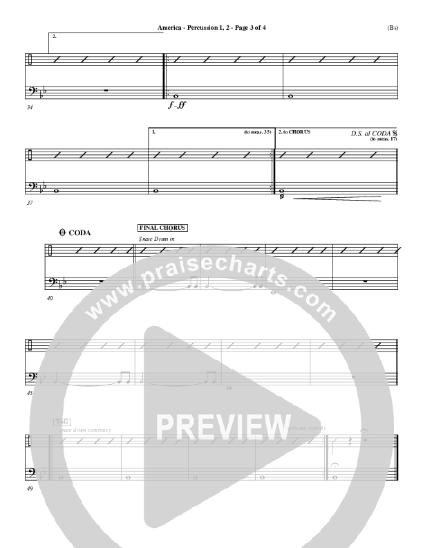 America Percussion 1/2 (Chris Tomlin)