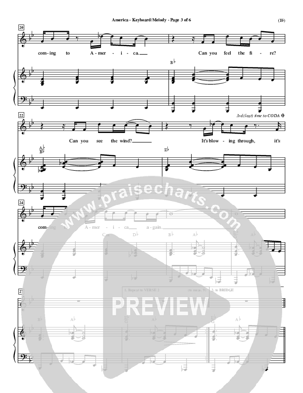 America Piano/Vocal (Chris Tomlin)