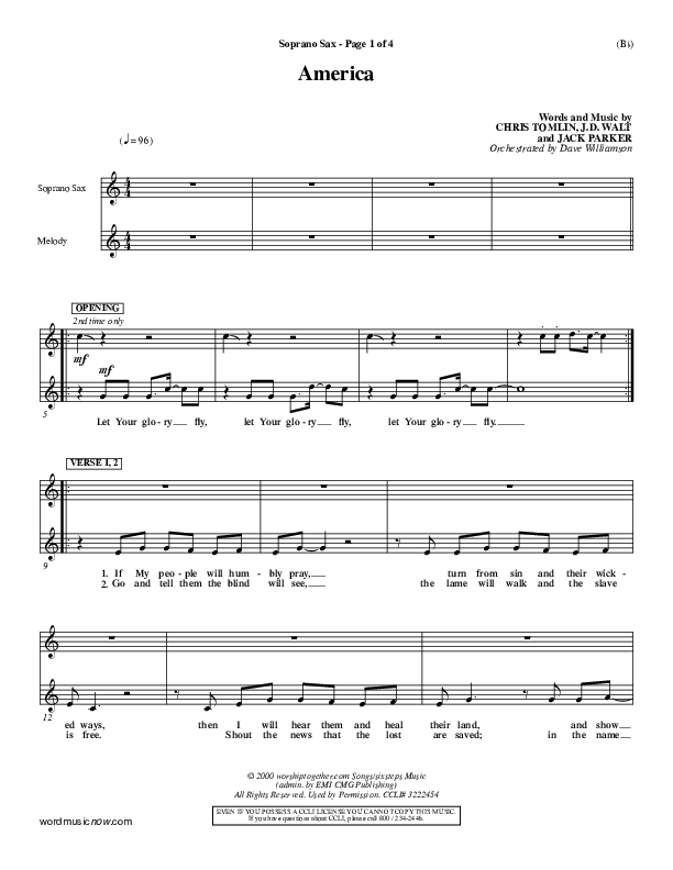America Soprano Sax (Chris Tomlin)