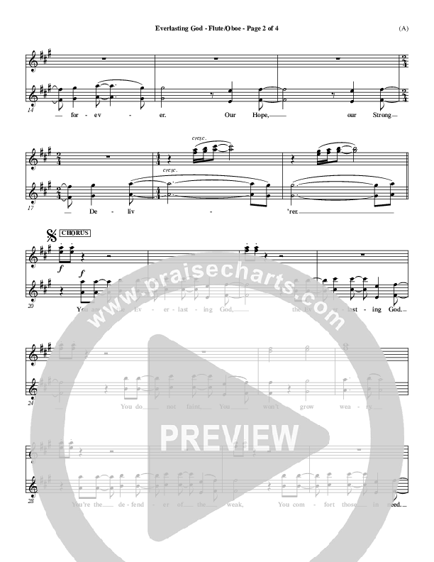 Everlasting God Flute/Oboe (Brenton Brown)