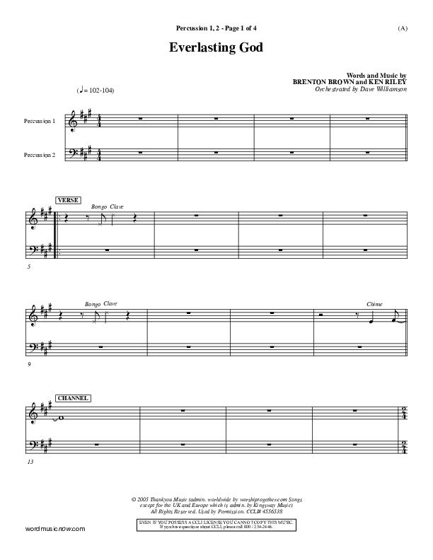 Everlasting God Percussion 1/2 (Brenton Brown)