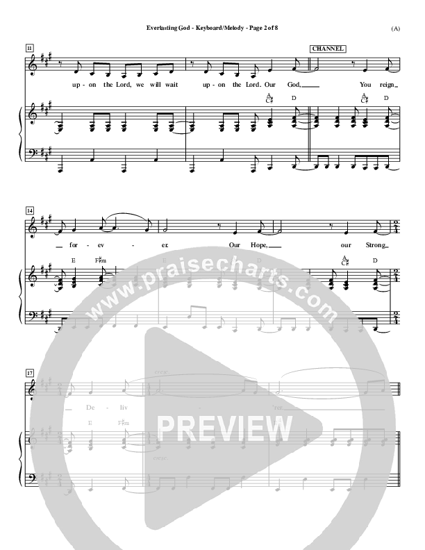 Everlasting God Lead Sheet (Brenton Brown)