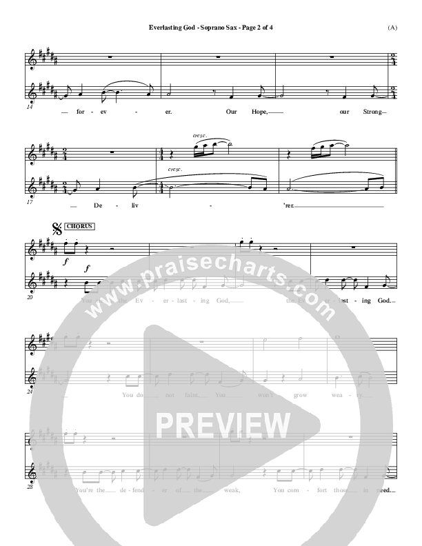 Everlasting God Soprano Sax (Brenton Brown)