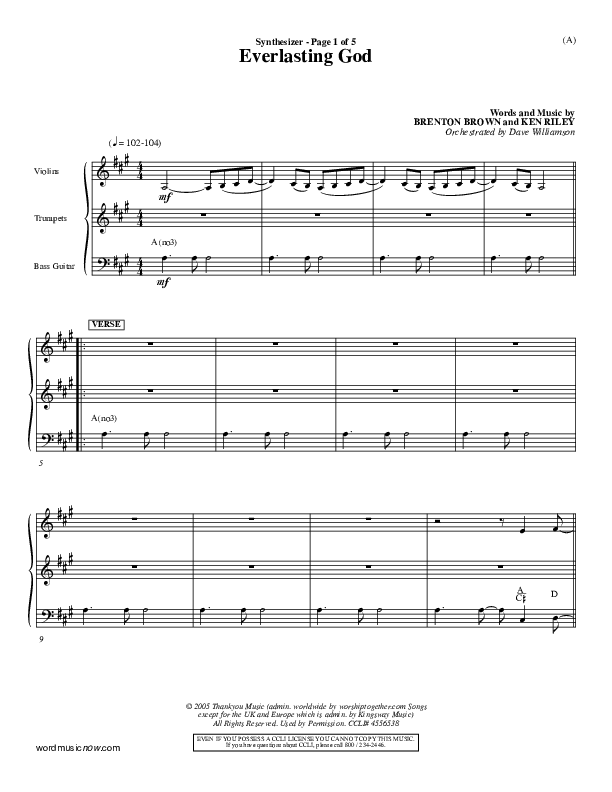 Everlasting God Synth (Brenton Brown)