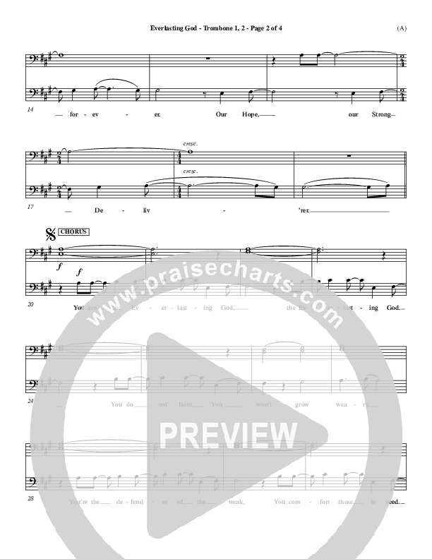 Everlasting God Trombone 1/2 (Brenton Brown)