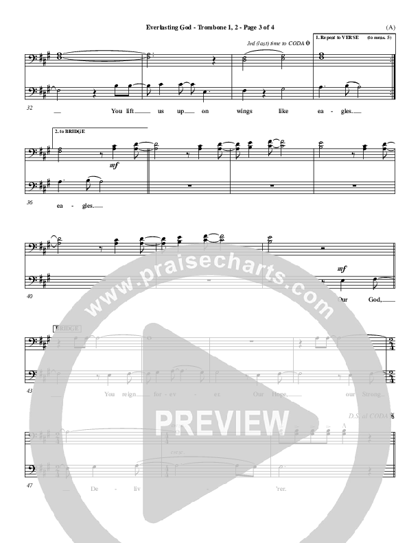 Everlasting God Trombone 1/2 (Brenton Brown)