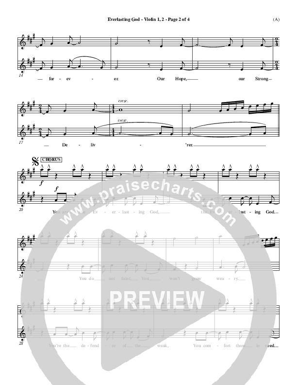 Everlasting God Violin 1/2 (Brenton Brown)