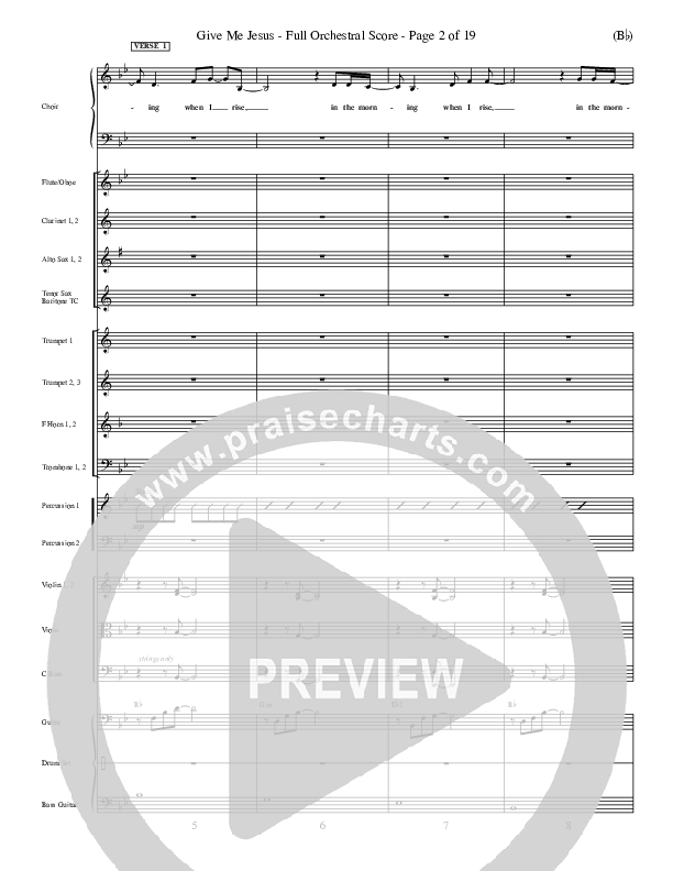 Give Me Jesus Conductor's Score (Fernando Ortega)