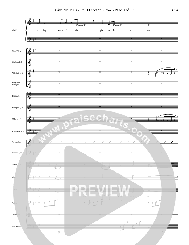 Give Me Jesus Conductor's Score (Fernando Ortega)