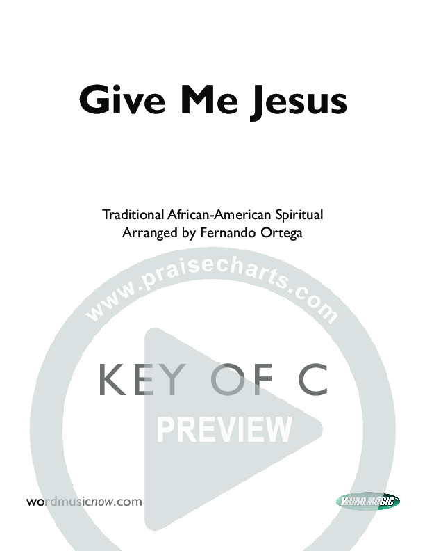 Give Me Jesus Cover Sheet (Fernando Ortega)