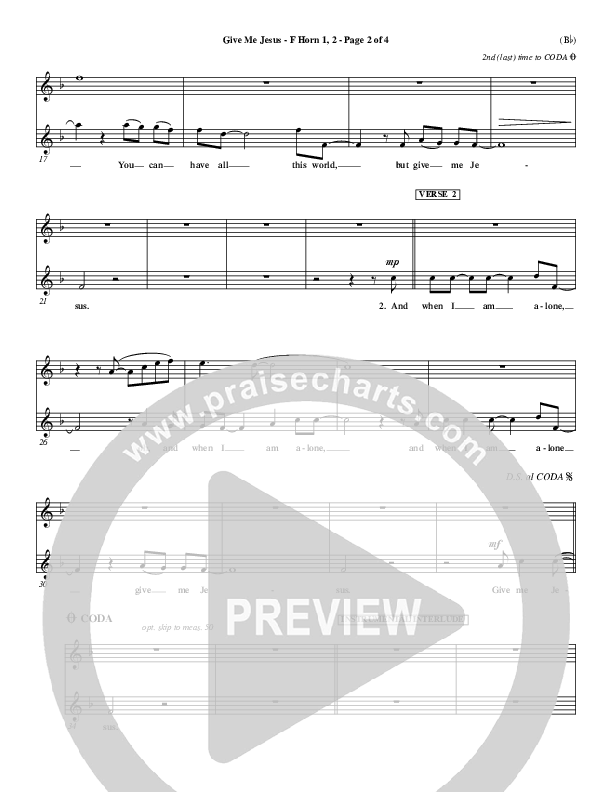 Give Me Jesus French Horn (Fernando Ortega)