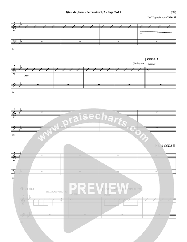 Give Me Jesus Percussion 1/2 (Fernando Ortega)