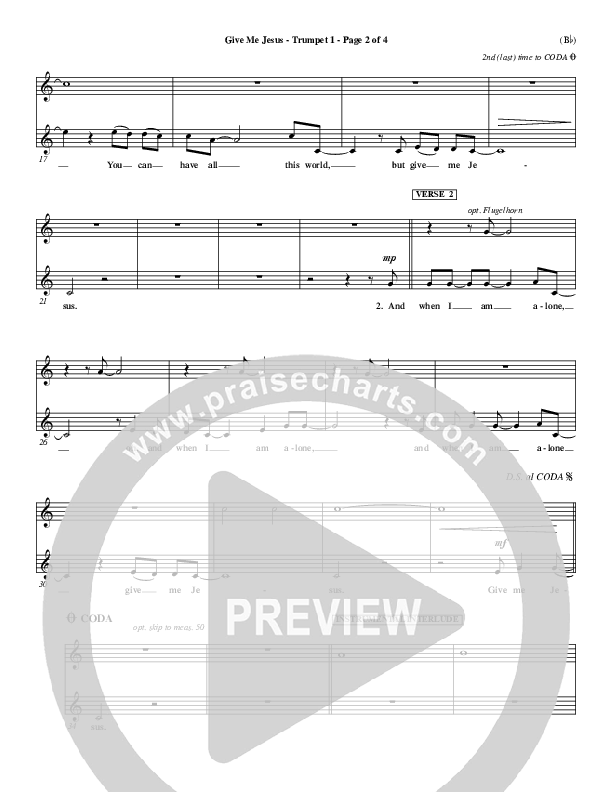 Give Me Jesus Trumpet 1 (Fernando Ortega)