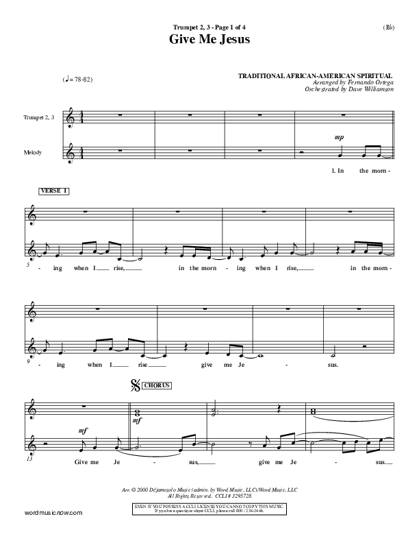 Give Me Jesus Trumpet 2 (Fernando Ortega)