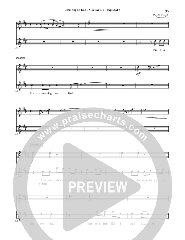 Counting on God Alto Sax 1/2 (Jared Anderson)